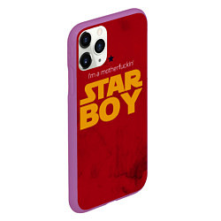 Чехол iPhone 11 Pro матовый The Weeknd - Star Boy, цвет: 3D-фиолетовый — фото 2