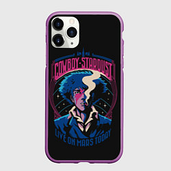Чехол iPhone 11 Pro матовый Ковбой Бибоп Ретро, цвет: 3D-фиолетовый