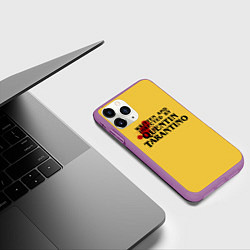 Чехол iPhone 11 Pro матовый Quentin Tarantino, цвет: 3D-фиолетовый — фото 2