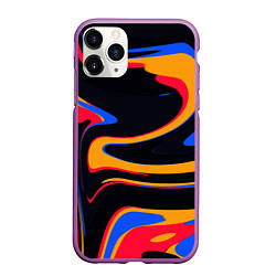 Чехол iPhone 11 Pro матовый Color Mix, цвет: 3D-фиолетовый