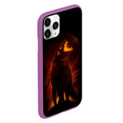 Чехол iPhone 11 Pro матовый DARK WOLF, цвет: 3D-фиолетовый — фото 2