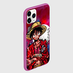 Чехол iPhone 11 Pro матовый Луффи One Piece Большой куш, цвет: 3D-фиолетовый — фото 2