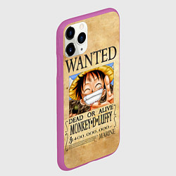 Чехол iPhone 11 Pro матовый Манки Д Луффи в розыске One Piece, цвет: 3D-фиолетовый — фото 2