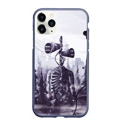 Чехол iPhone 11 Pro матовый СИРЕНОГОЛОВЫЙ В ГОРОДЕ, цвет: 3D-серый
