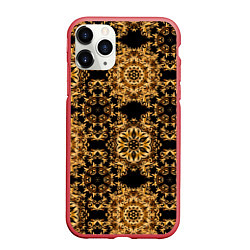 Чехол iPhone 11 Pro матовый Versace классические узоры, цвет: 3D-красный