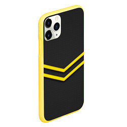 Чехол iPhone 11 Pro матовый Black and Yellow, цвет: 3D-желтый — фото 2