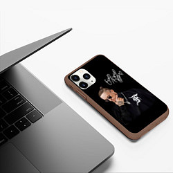 Чехол iPhone 11 Pro матовый Любимый Егор Крид, цвет: 3D-коричневый — фото 2