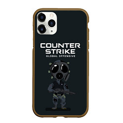 Чехол iPhone 11 Pro матовый CS GO COUNTER TERRORIS Z, цвет: 3D-коричневый