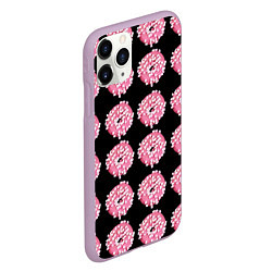 Чехол iPhone 11 Pro матовый Пончики с маршмеллоу, цвет: 3D-сиреневый — фото 2