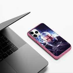 Чехол iPhone 11 Pro матовый THE WITCHER GERALT OF RIVIA, цвет: 3D-малиновый — фото 2