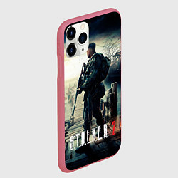 Чехол iPhone 11 Pro матовый СТАЛКЕР 2 МАЙОР ДЕКТЕРЁВ, цвет: 3D-малиновый — фото 2