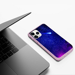 Чехол iPhone 11 Pro матовый ПОЛЁТ КОМЕТЫ, цвет: 3D-розовый — фото 2