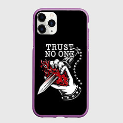 Чехол iPhone 11 Pro матовый TRUST NO ONE, цвет: 3D-фиолетовый