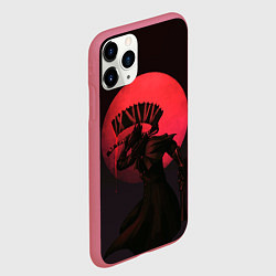 Чехол iPhone 11 Pro матовый Красная луна, цвет: 3D-малиновый — фото 2