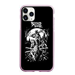 Чехол iPhone 11 Pro матовый Бладборн ЧБ, цвет: 3D-розовый