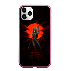 Чехол iPhone 11 Pro матовый Blood moon, цвет: 3D-малиновый