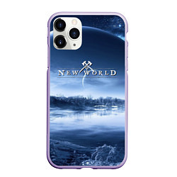 Чехол iPhone 11 Pro матовый New World, цвет: 3D-светло-сиреневый