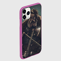 Чехол iPhone 11 Pro матовый Викинг, цвет: 3D-фиолетовый — фото 2