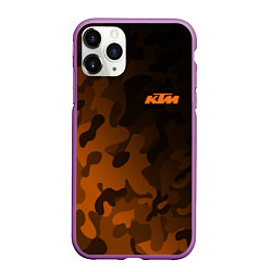 Чехол iPhone 11 Pro матовый KTM КТМ CAMO RACING, цвет: 3D-фиолетовый