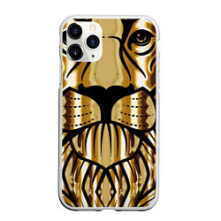 Чехол iPhone 11 Pro матовый Лев, цвет: 3D-белый