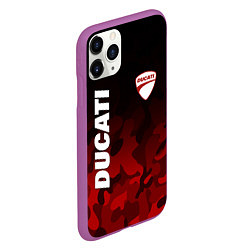 Чехол iPhone 11 Pro матовый DUCATI ДУКАТИ КАМУФЛЯЖ, цвет: 3D-фиолетовый — фото 2