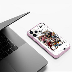 Чехол iPhone 11 Pro матовый Пираты One Piece Большой куш, цвет: 3D-розовый — фото 2