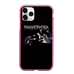 Чехол iPhone 11 Pro матовый Phasmophobia, цвет: 3D-малиновый