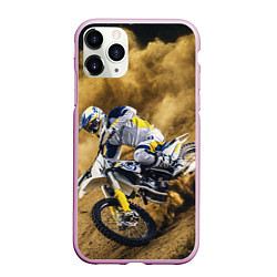 Чехол iPhone 11 Pro матовый HUSQVARNA ХУСКВАРНА SPORT, цвет: 3D-розовый