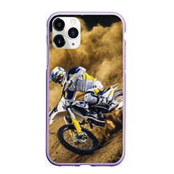 Чехол iPhone 11 Pro матовый HUSQVARNA ХУСКВАРНА SPORT, цвет: 3D-светло-сиреневый