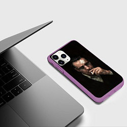 Чехол iPhone 11 Pro матовый Линдерманн, цвет: 3D-фиолетовый — фото 2