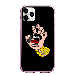 Чехол iPhone 11 Pro матовый Рука Меркьюри, цвет: 3D-розовый