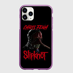 Чехол iPhone 11 Pro матовый CHRIS FENH SLIPKNOT СЛИПКНОТ Z, цвет: 3D-фиолетовый