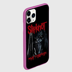 Чехол iPhone 11 Pro матовый MICK THOMPSON SLIPKNOT СЛИПКНОТ Z, цвет: 3D-фиолетовый — фото 2