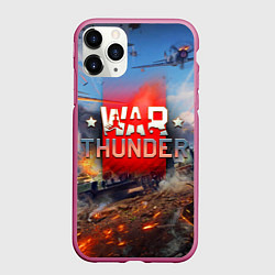 Чехол iPhone 11 Pro матовый WAR THUNDER ВАР ТАНДЕР, цвет: 3D-малиновый