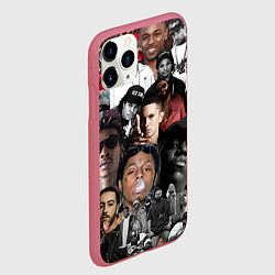 Чехол iPhone 11 Pro матовый Короли Рэпа KING RAP, цвет: 3D-малиновый — фото 2