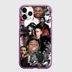 Чехол iPhone 11 Pro матовый Короли Рэпа KING RAP, цвет: 3D-фиолетовый