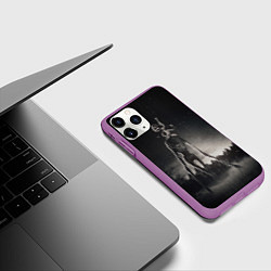 Чехол iPhone 11 Pro матовый Сиреноголовый в Лесу Игра, цвет: 3D-фиолетовый — фото 2