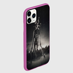 Чехол iPhone 11 Pro матовый Сиреноголовый в Лесу Игра, цвет: 3D-фиолетовый — фото 2