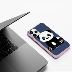 Чехол iPhone 11 Pro матовый Милая Панда Sweet Panda, цвет: 3D-розовый — фото 2