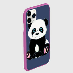 Чехол iPhone 11 Pro матовый Милая Панда Sweet Panda, цвет: 3D-фиолетовый — фото 2