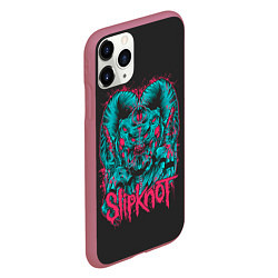 Чехол iPhone 11 Pro матовый Slipknot Monster, цвет: 3D-малиновый — фото 2