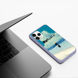 Чехол iPhone 11 Pro матовый МАЙКИ В ОДИНОЧЕСТВЕ, цвет: 3D-светло-сиреневый — фото 2