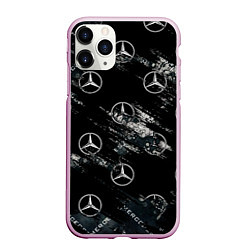 Чехол iPhone 11 Pro матовый MERCEDES, цвет: 3D-розовый