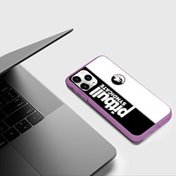 Чехол iPhone 11 Pro матовый PITBULL SYNDICATE ПИТБУЛЬ, цвет: 3D-фиолетовый — фото 2