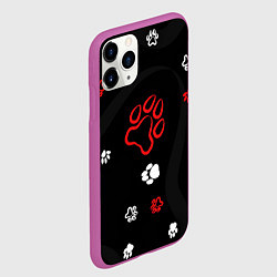 Чехол iPhone 11 Pro матовый Большая лапа, цвет: 3D-фиолетовый — фото 2