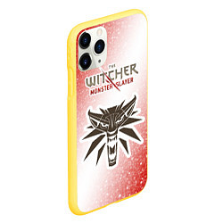 Чехол iPhone 11 Pro матовый The Witcher Monster Slayer - Noise, цвет: 3D-желтый — фото 2