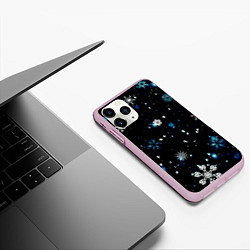 Чехол iPhone 11 Pro матовый А снег идёт, цвет: 3D-розовый — фото 2