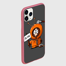 Чехол iPhone 11 Pro матовый Я в норме, цвет: 3D-малиновый — фото 2