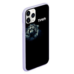 Чехол iPhone 11 Pro матовый Тигр, цвет: 3D-светло-сиреневый — фото 2
