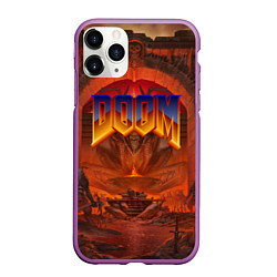 Чехол iPhone 11 Pro матовый DOOM ДУМ Z, цвет: 3D-фиолетовый